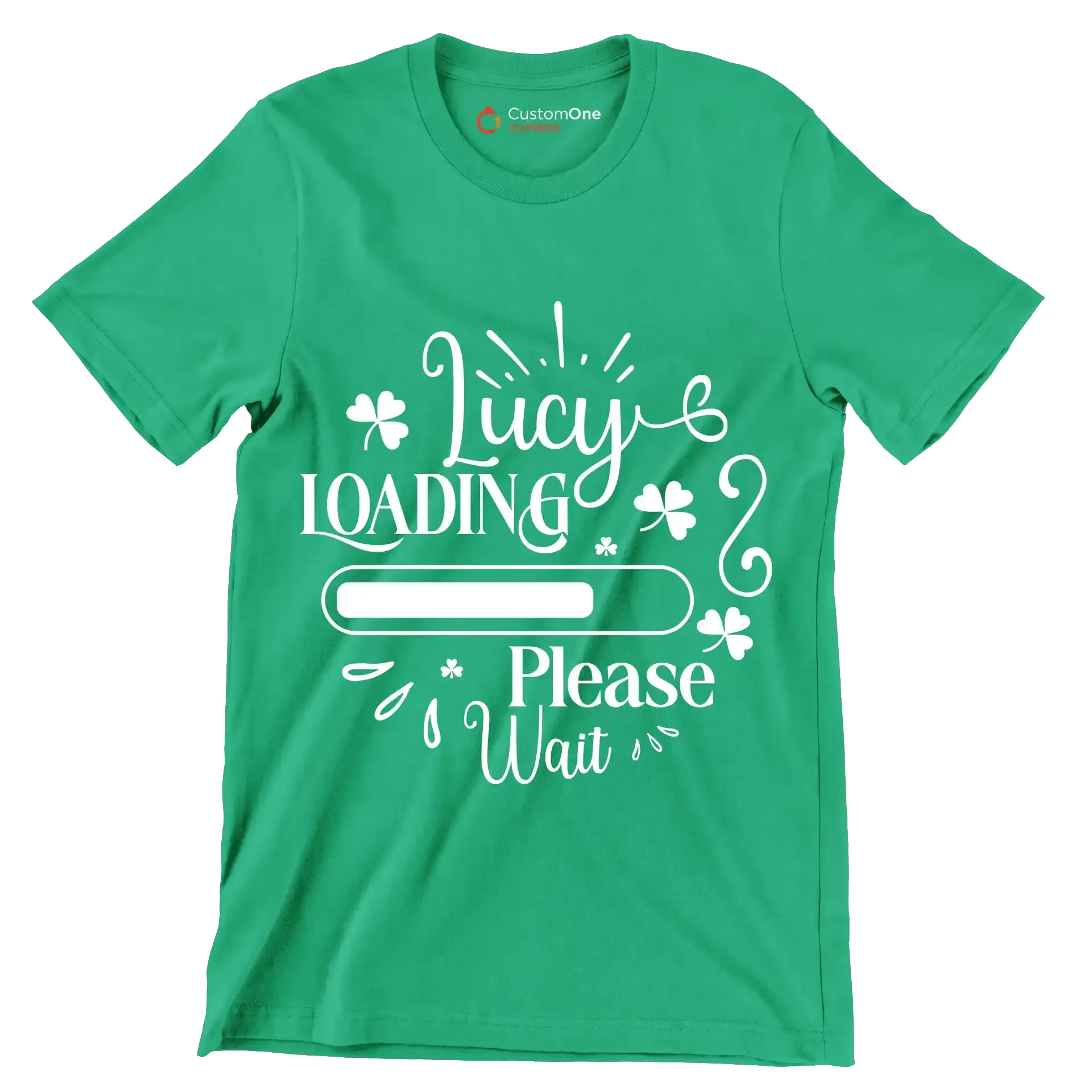 Luck Loading Please Wait - St. Patrick's Day T-Shirt-Green-S-Custom One Express