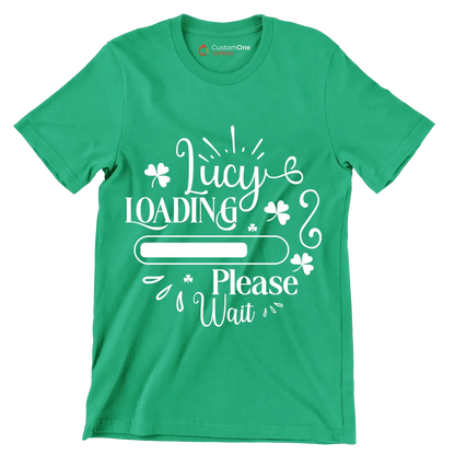 Luck Loading Please Wait - St. Patrick's Day T-Shirt-Green-S-Custom One Express
