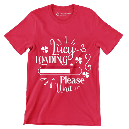 Luck Loading Please Wait - St. Patrick's Day T-Shirt-Red-S-Custom One Express