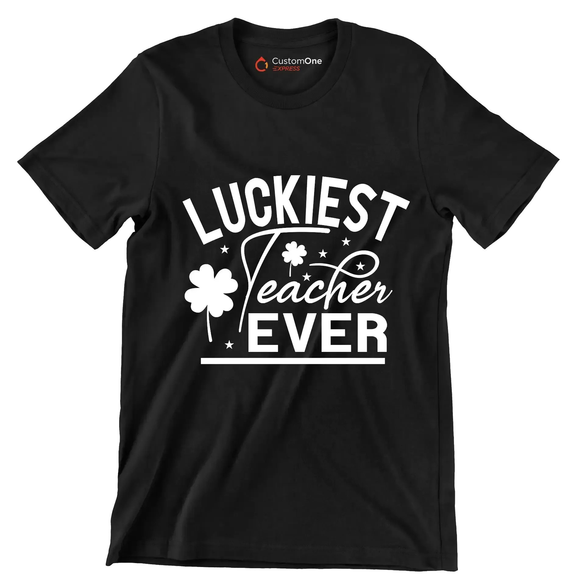 Luckiest Teacher Ever - St. Patrick's Day T-Shirt-Black-S-Custom One Express
