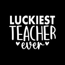 Luckiest Teacher Ever - St. Patrick's Day T-Shirt-Black-S-Custom One Express