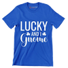 Lucky And I Gnome - St. Patrick's Day T-Shirt-Blue-S-Custom One Express