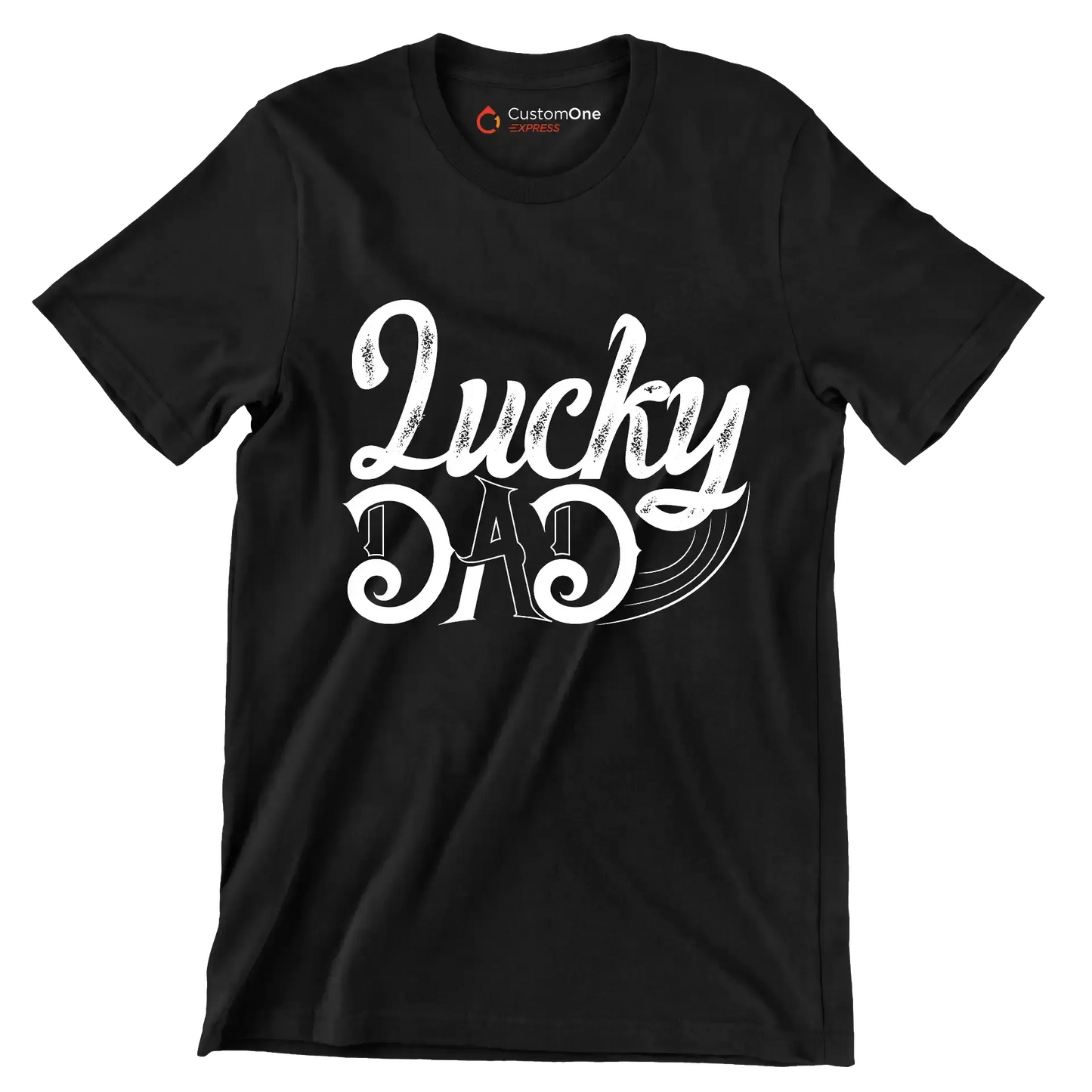 Lucky Dad - St. Patrick's Day T-Shirt-Black-S-Custom One Express