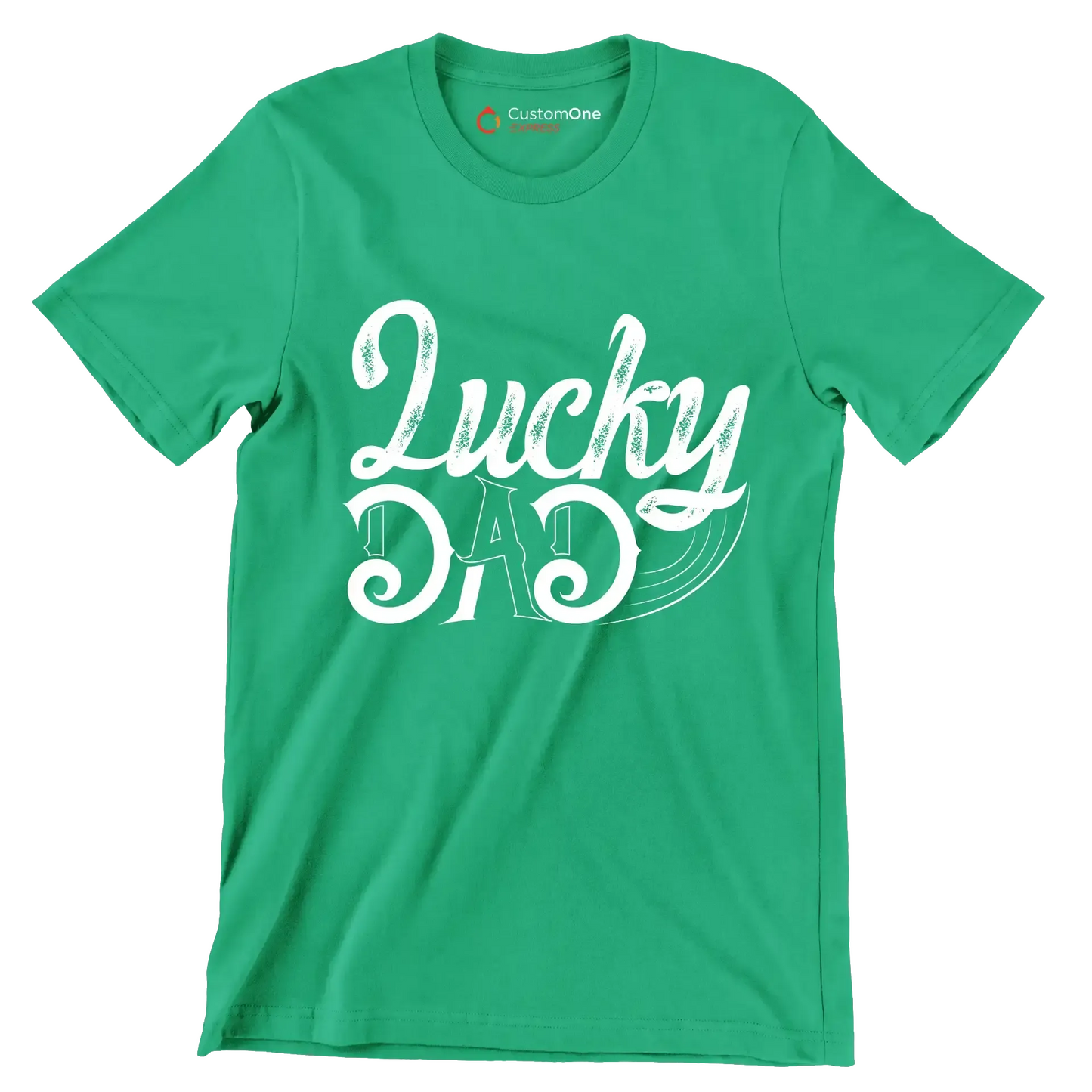 Lucky Dad - St. Patrick's Day T-Shirt-Green-S-Custom One Express
