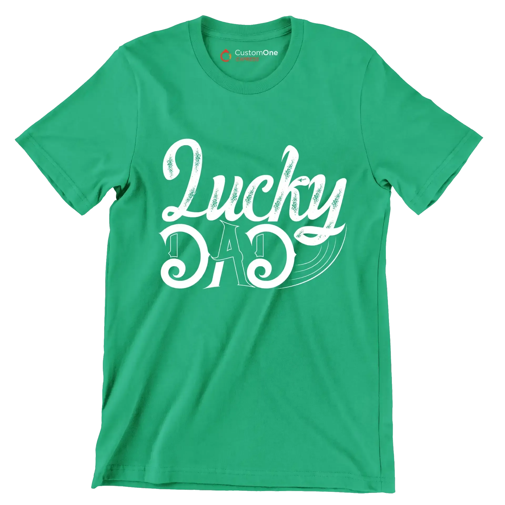 Lucky Dad - St. Patrick's Day T-Shirt-Green-S-Custom One Express
