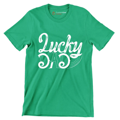Lucky Dad - St. Patrick's Day T-Shirt-Green-S-Custom One Express