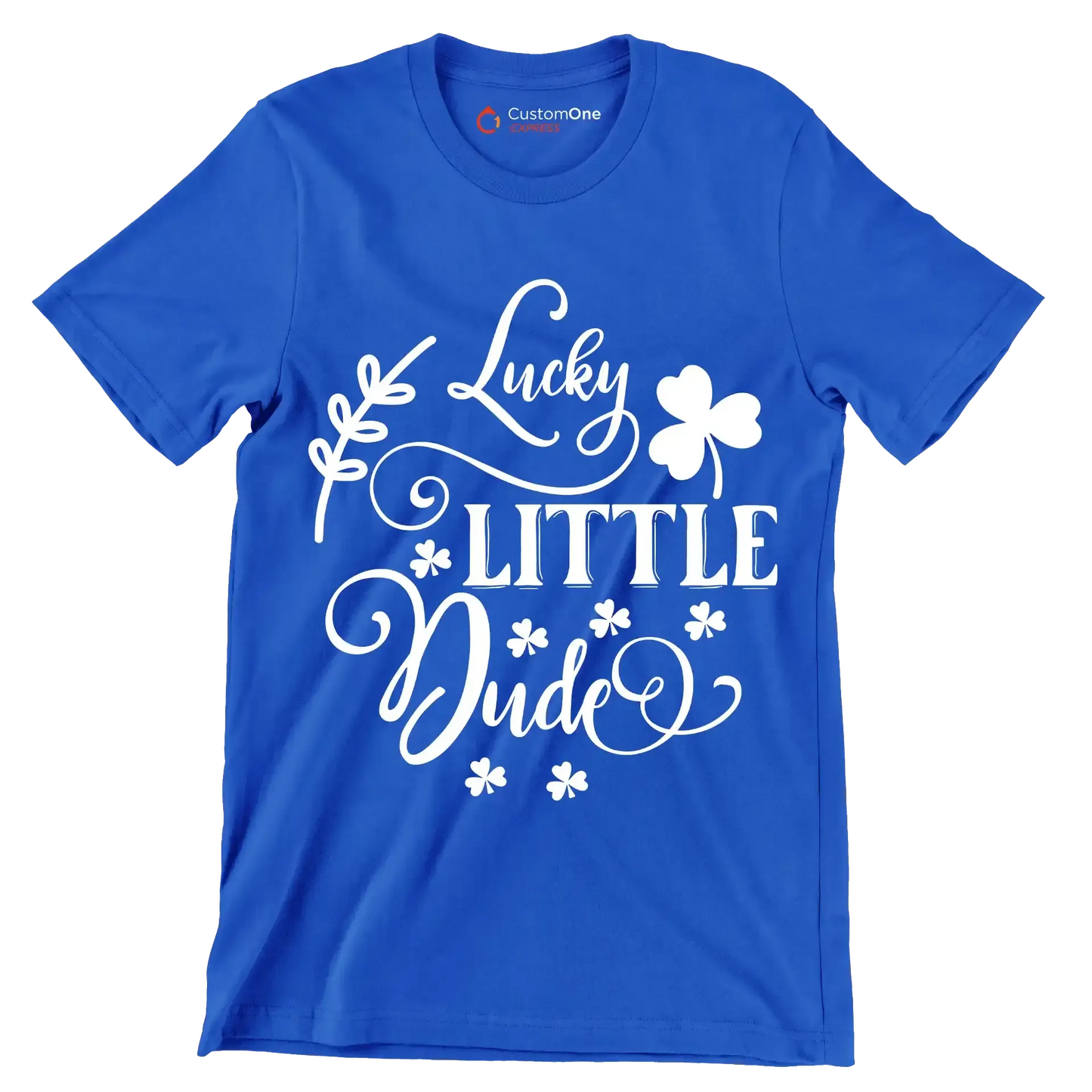 Lucky Little Dude - St. Patrick's Day T-Shirt-Blue-S-Custom One Express