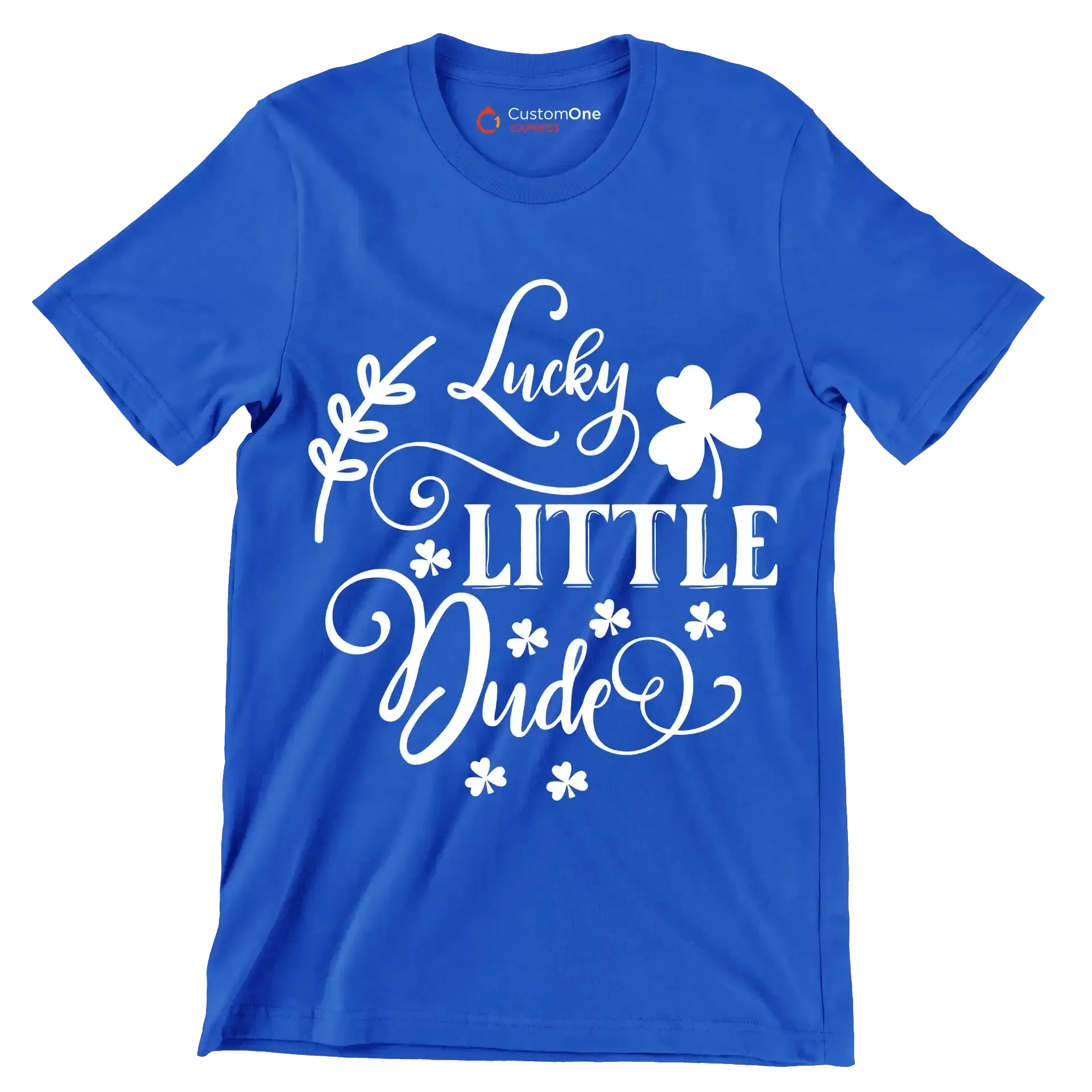 Lucky Little Dude - St. Patrick's Day T-Shirt-Blue-S-Custom One Express
