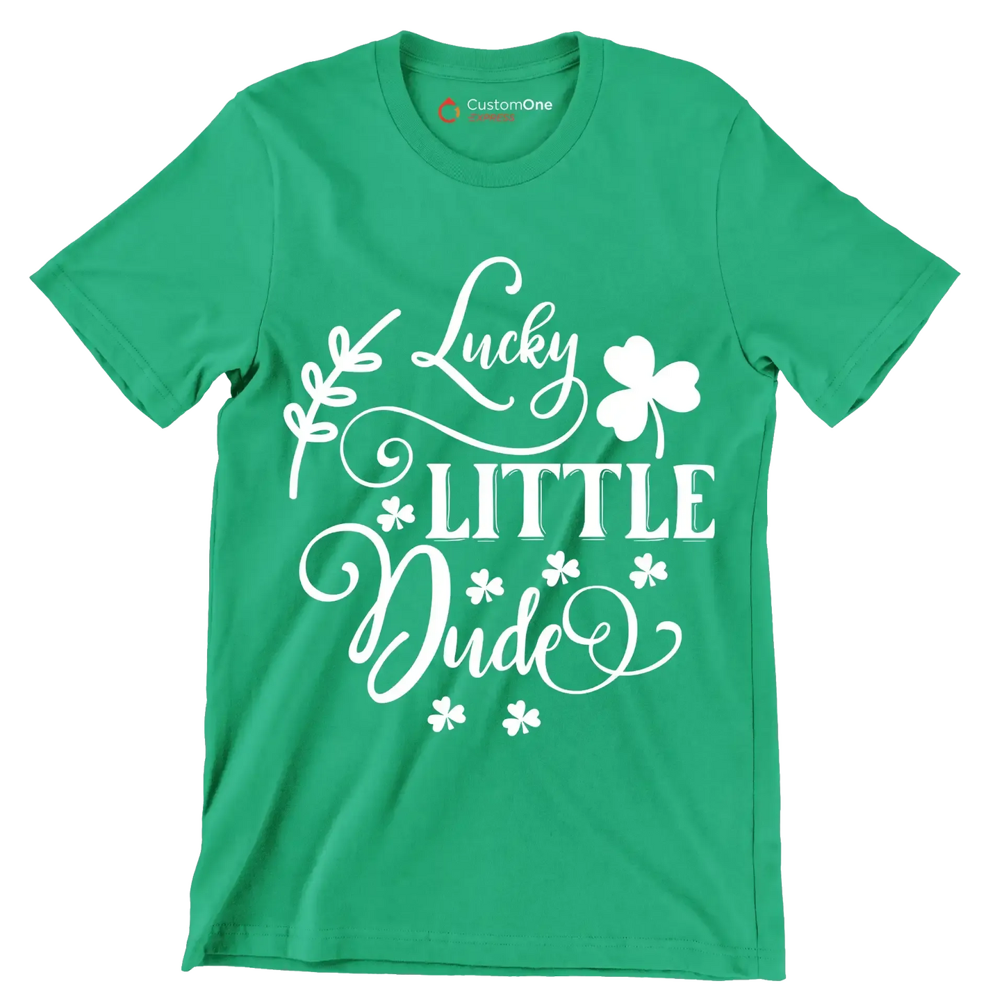 Lucky Little Dude - St. Patrick's Day T-Shirt-Green-S-Custom One Express