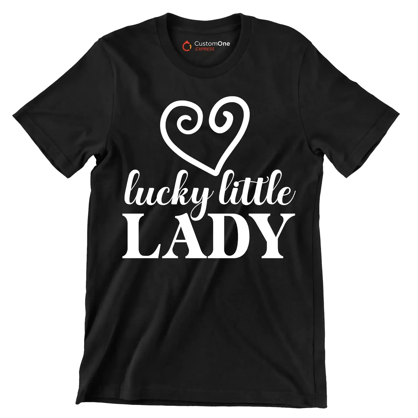 Lucky Little Lady - St. Patrick's Day T-Shirt-Black-S-Custom One Express