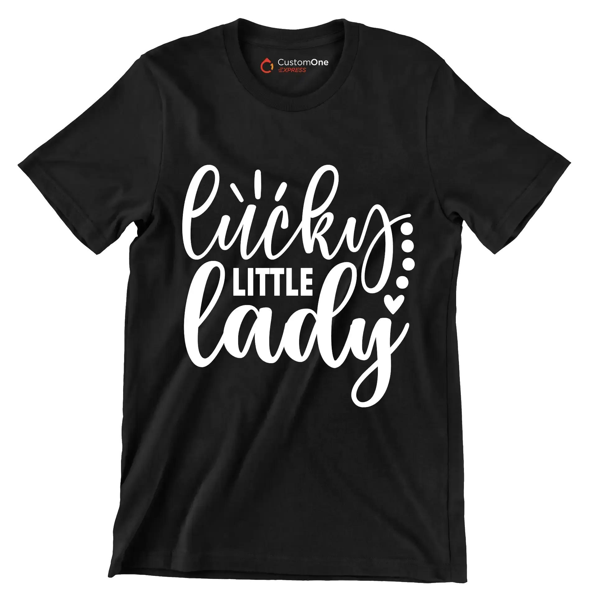 Lucky Little Lady - St. Patrick's Day T-Shirt-Black-S-Custom One Express