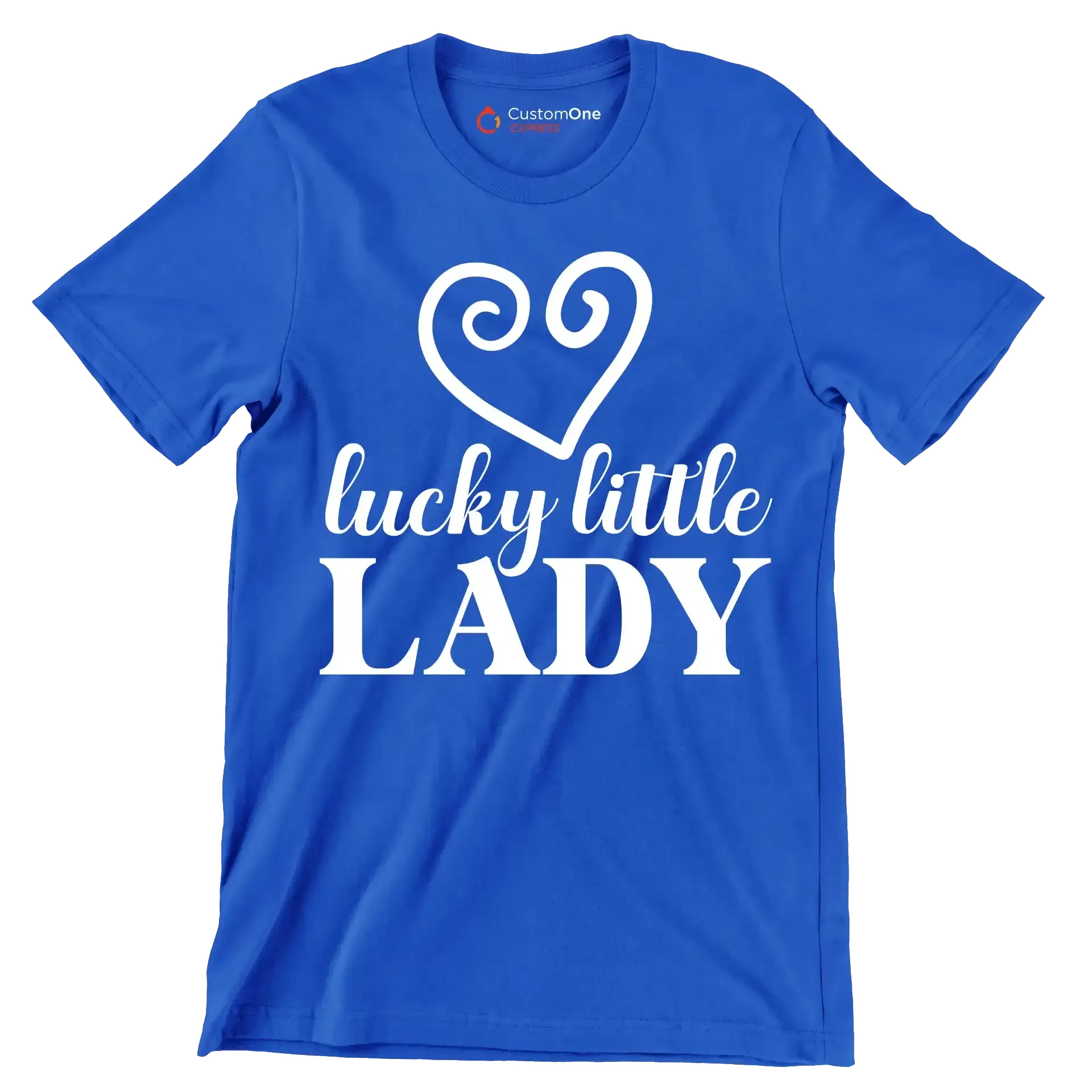 Lucky Little Lady - St. Patrick's Day T-Shirt-Blue-S-Custom One Express