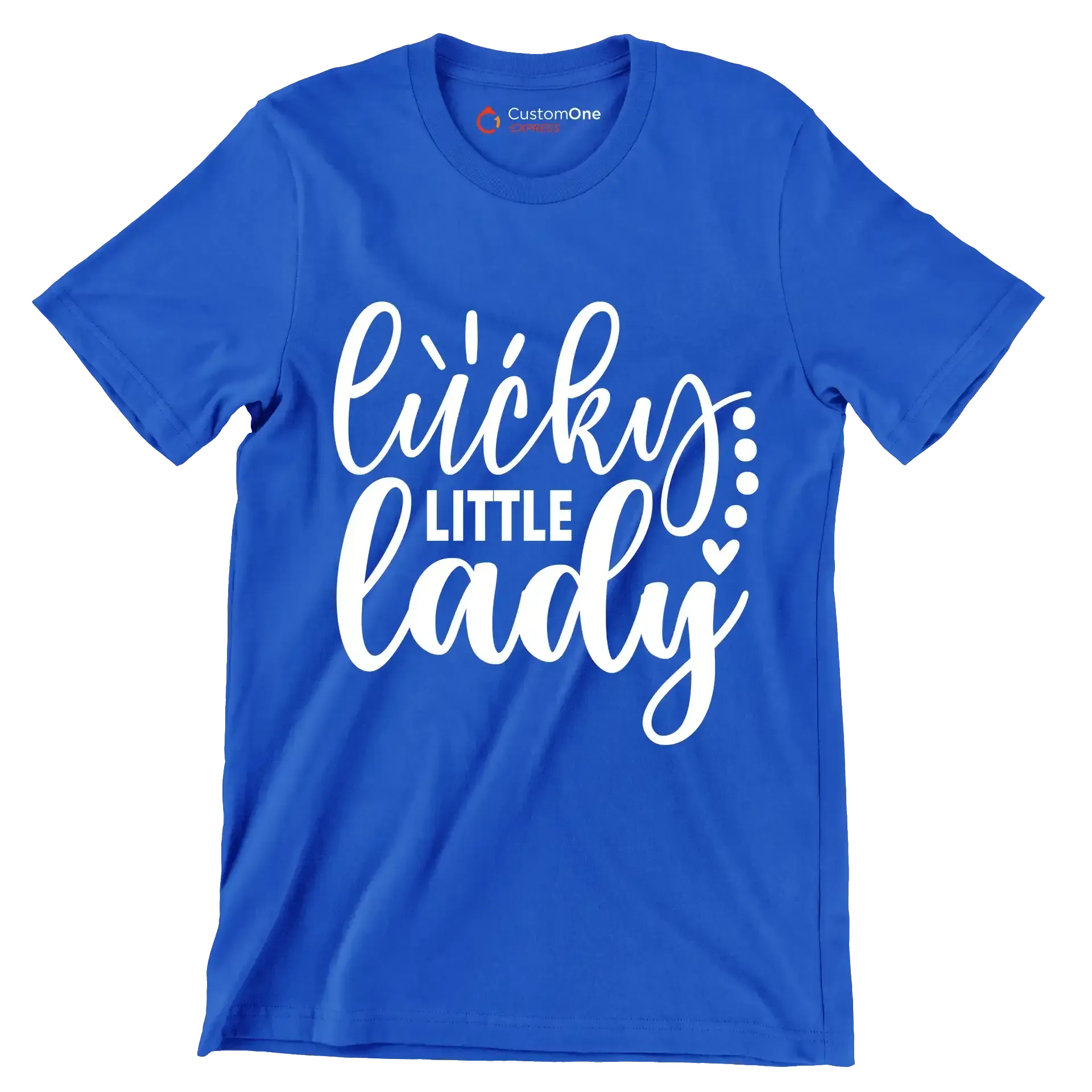 Lucky Little Lady - St. Patrick's Day T-Shirt-Blue-S-Custom One Express