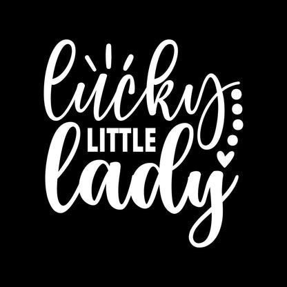 Lucky Little Lady - St. Patrick's Day T-Shirt-Black-S-Custom One Express