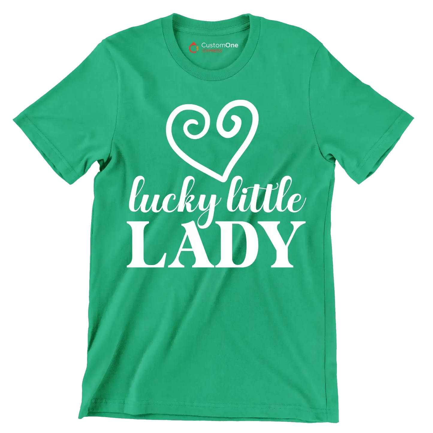Lucky Little Lady - St. Patrick's Day T-Shirt-Green-S-Custom One Express