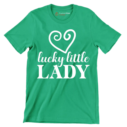 Lucky Little Lady - St. Patrick's Day T-Shirt-Green-S-Custom One Express