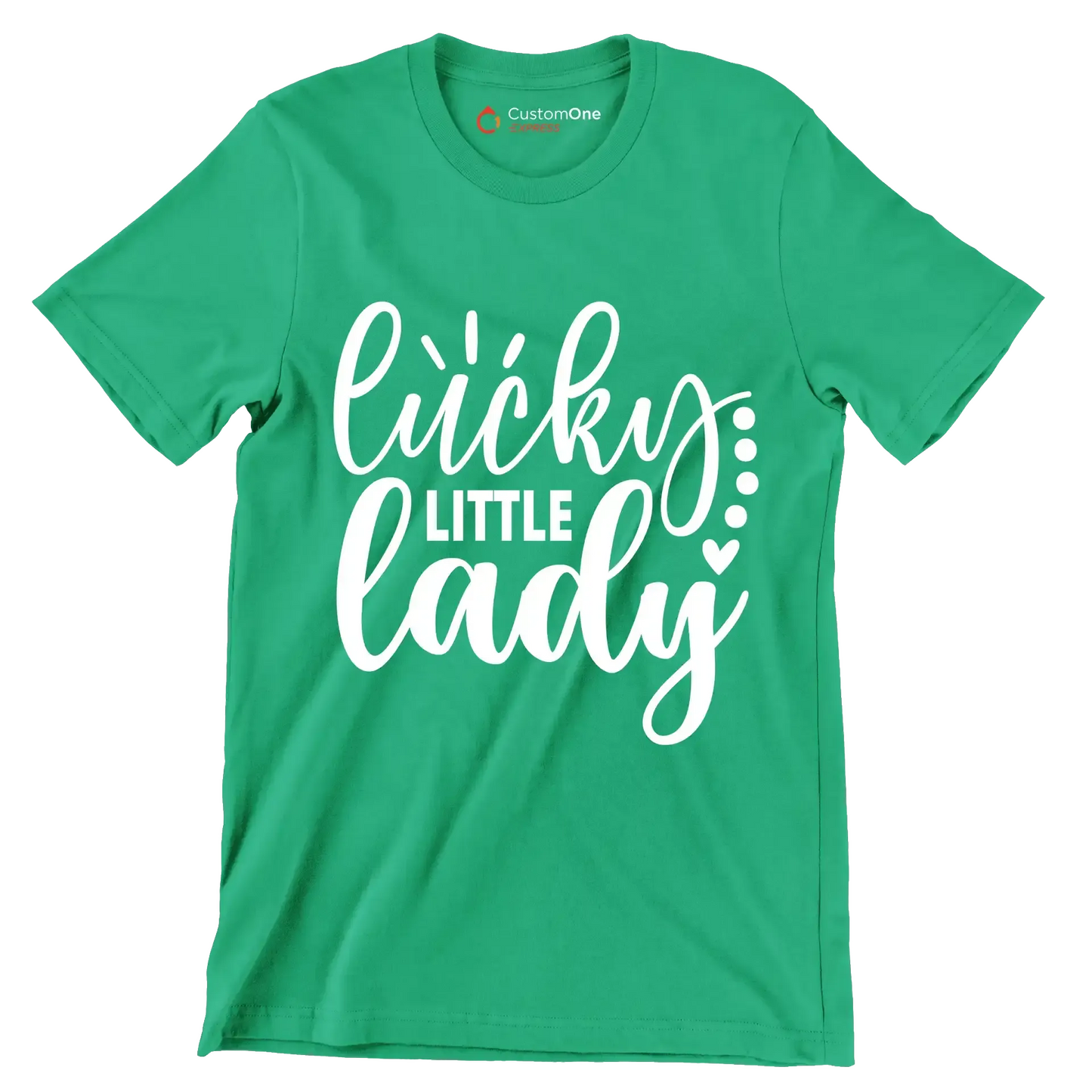 Lucky Little Lady - St. Patrick's Day T-Shirt-Green-S-Custom One Express
