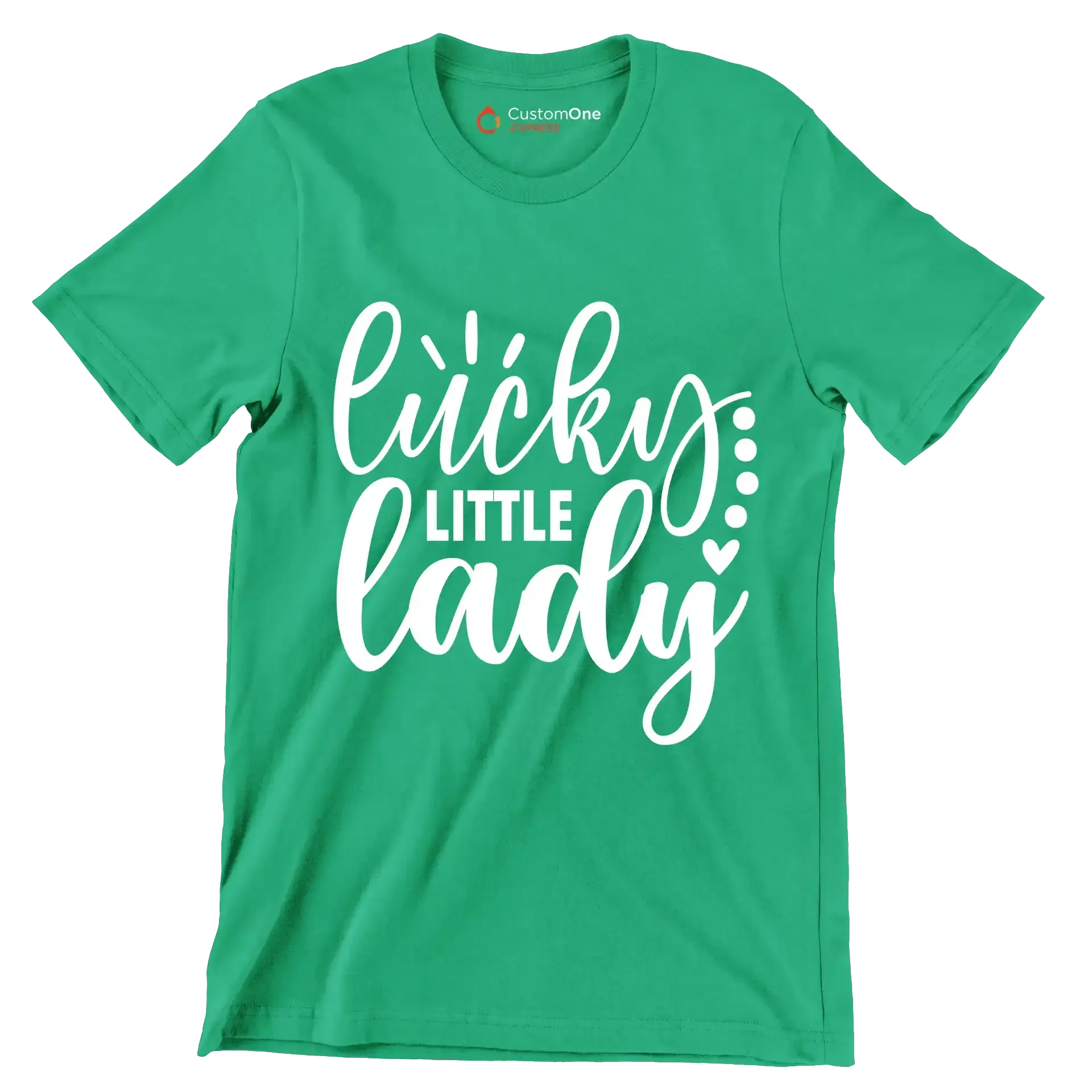 Lucky Little Lady - St. Patrick's Day T-Shirt-Green-S-Custom One Express