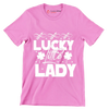 Lucky Little Lady - St. Patrick's Day T-Shirt-Pink-S-Custom One Express