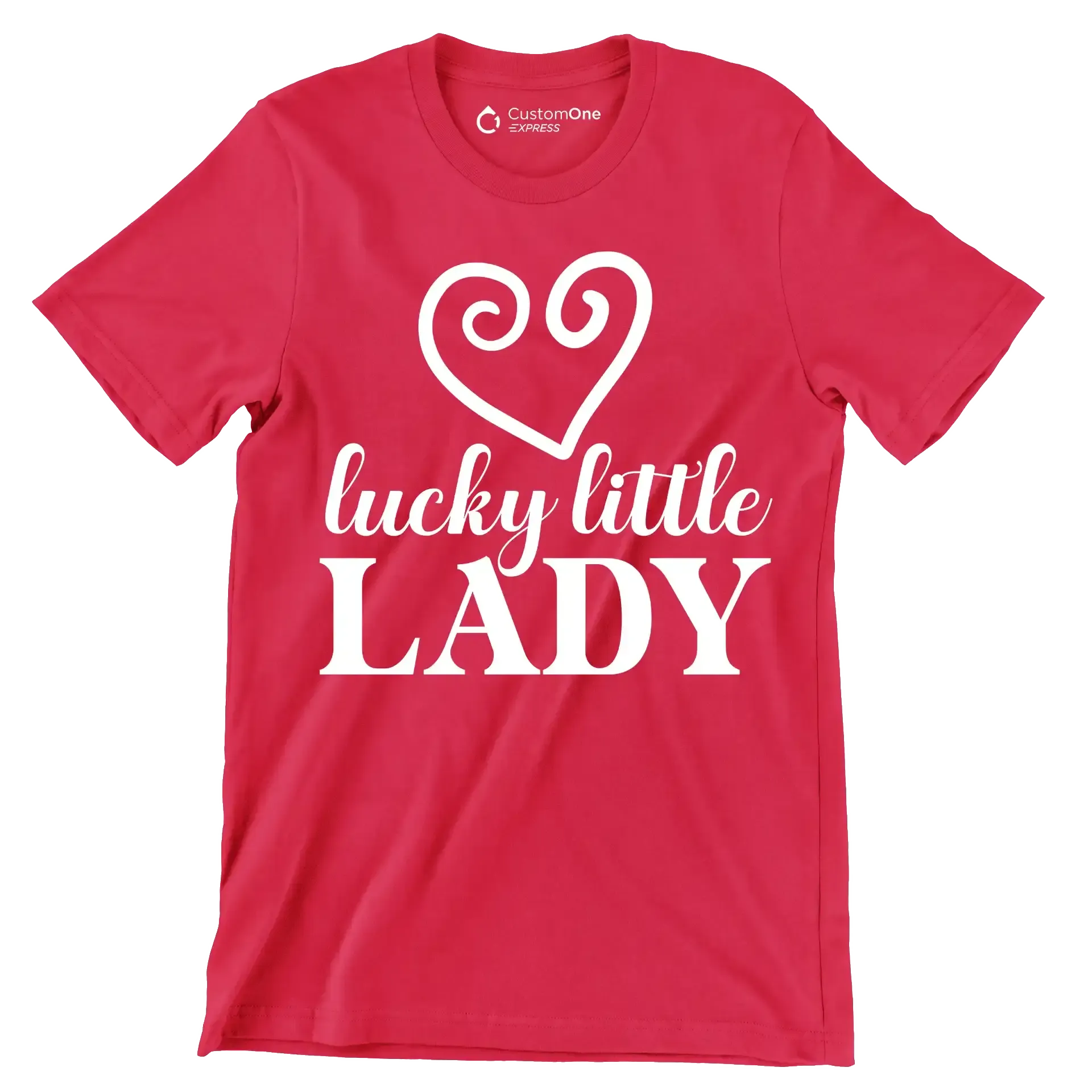Lucky Little Lady - St. Patrick's Day T-Shirt-Red-S-Custom One Express