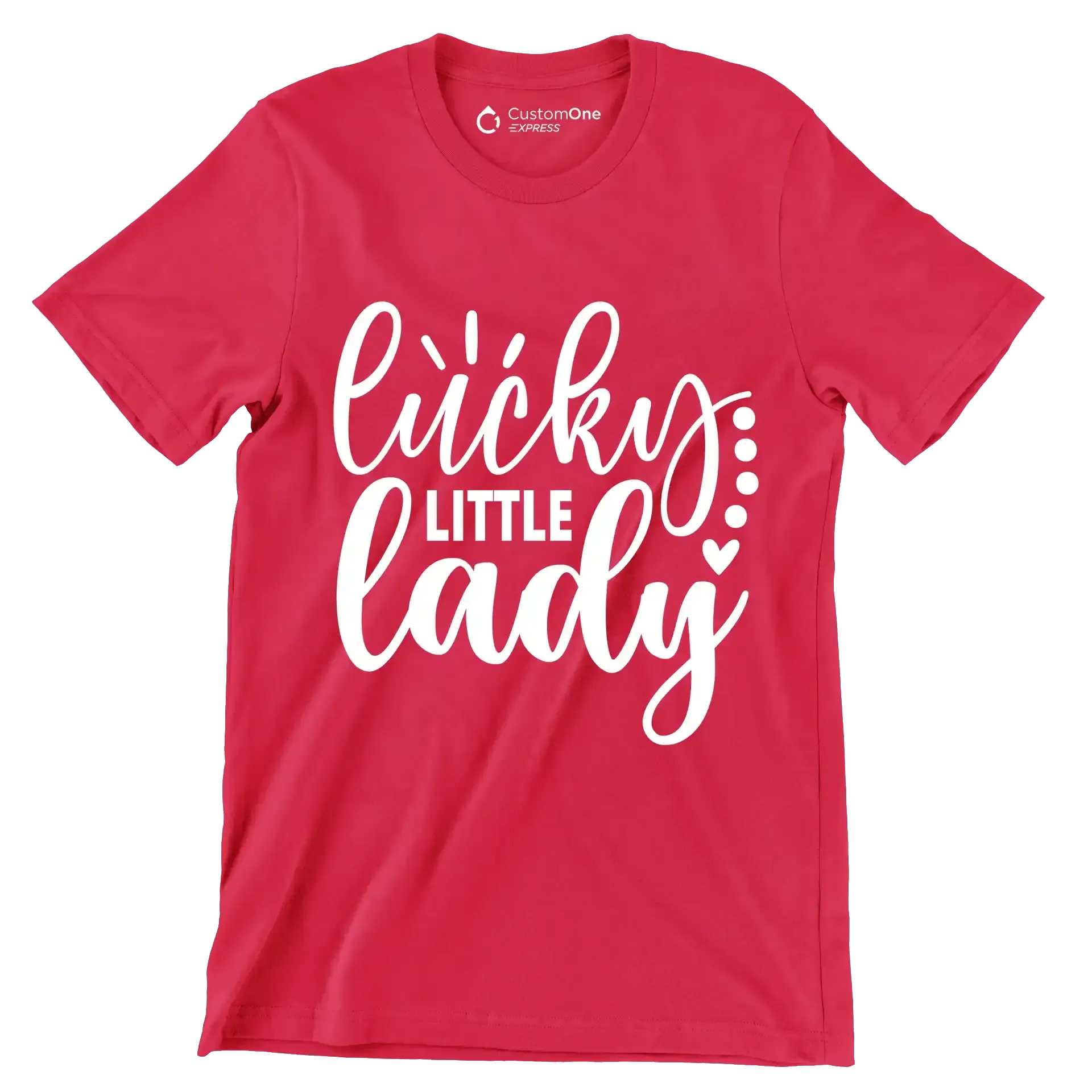 Lucky Little Lady - St. Patrick's Day T-Shirt-Red-S-Custom One Express