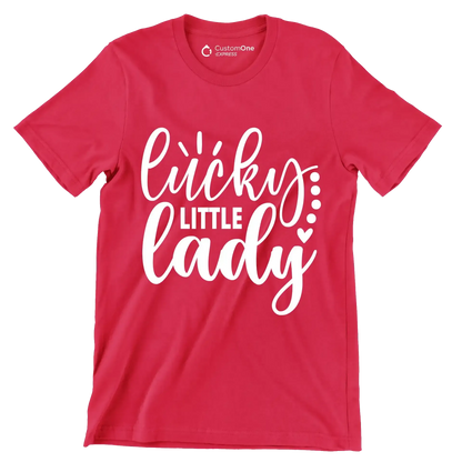 Lucky Little Lady - St. Patrick's Day T-Shirt-Red-S-Custom One Express