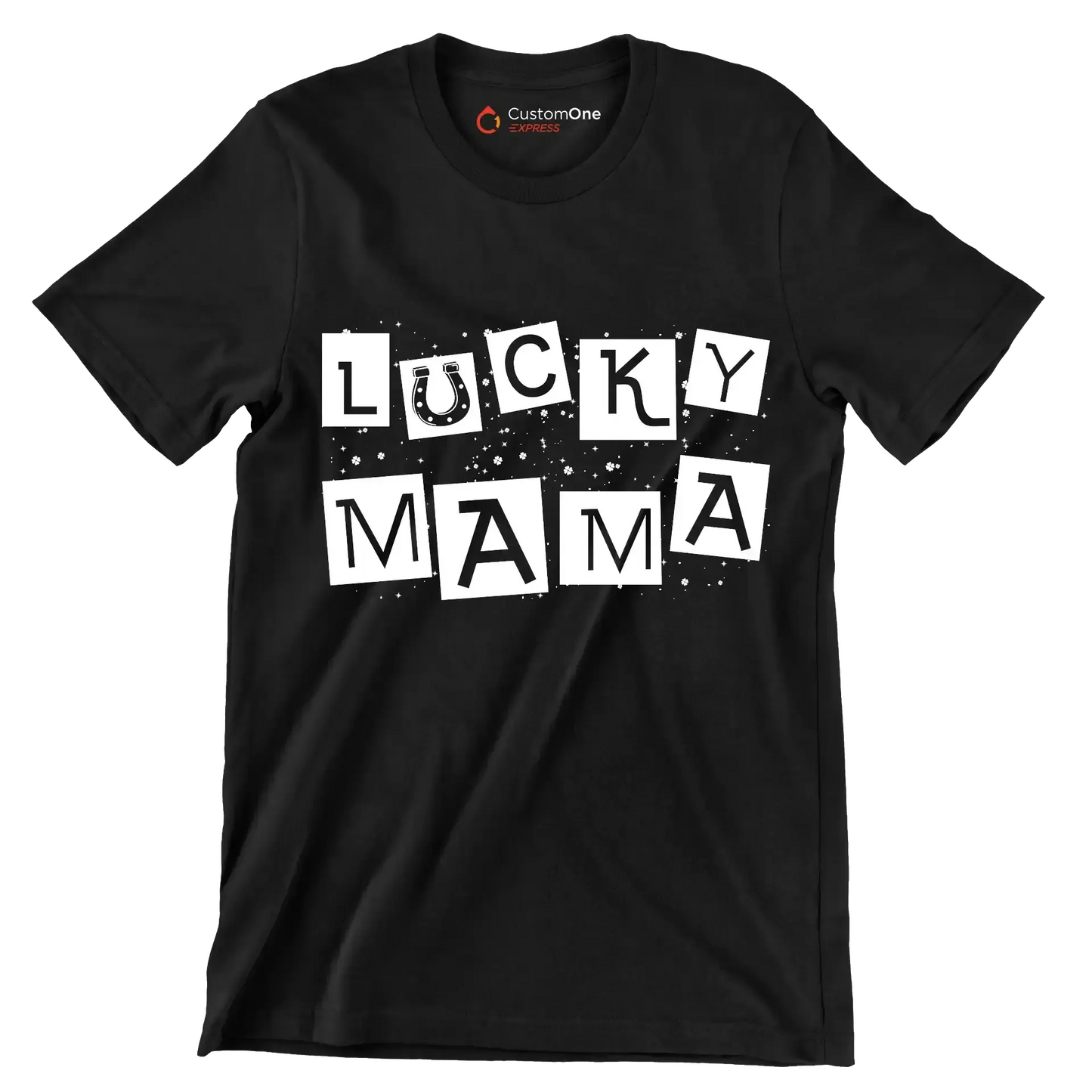 Lucky Mama - St. Patrick's Day T-Shirt-Black-S-Custom One Express