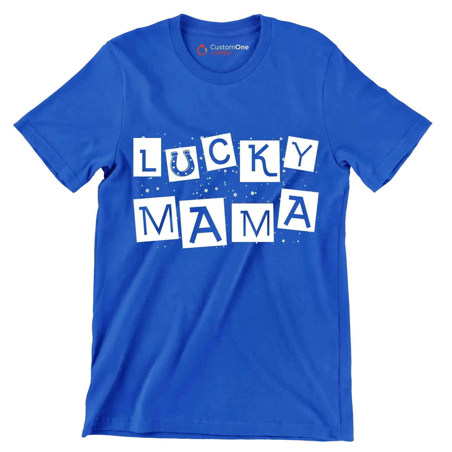 Lucky Mama - St. Patrick's Day T-Shirt-Blue-S-Custom One Express