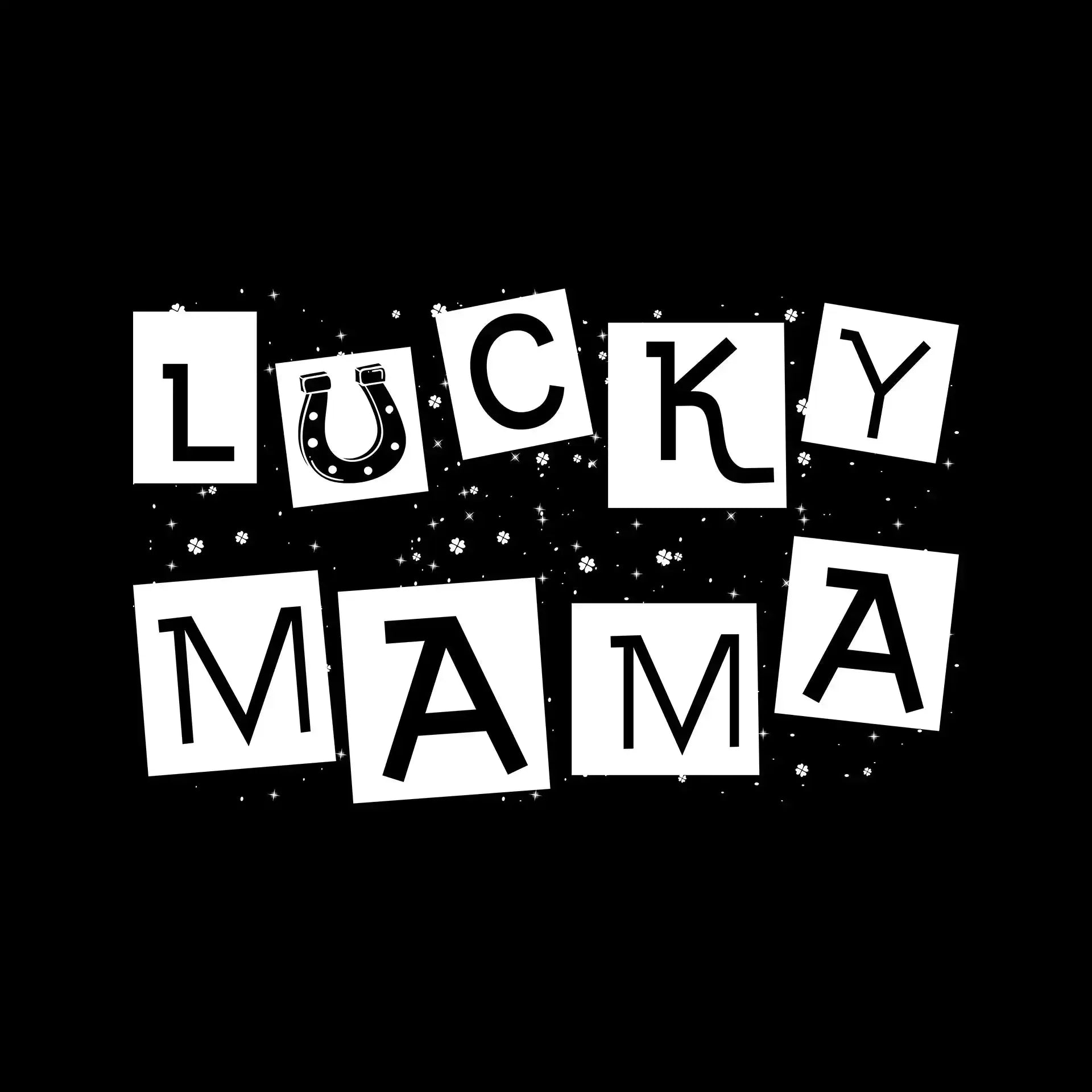 Lucky Mama - St. Patrick's Day T-Shirt-Black-S-Custom One Express