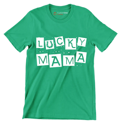 Lucky Mama - St. Patrick's Day T-Shirt-Green-S-Custom One Express