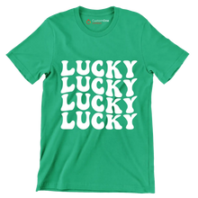 Lucky - St. Patrick's Day T-Shirt-Green-S-Custom One Express