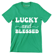 Lucky and blessed - St. Patrick's Day T-Shirt-Green-S-Custom One Express