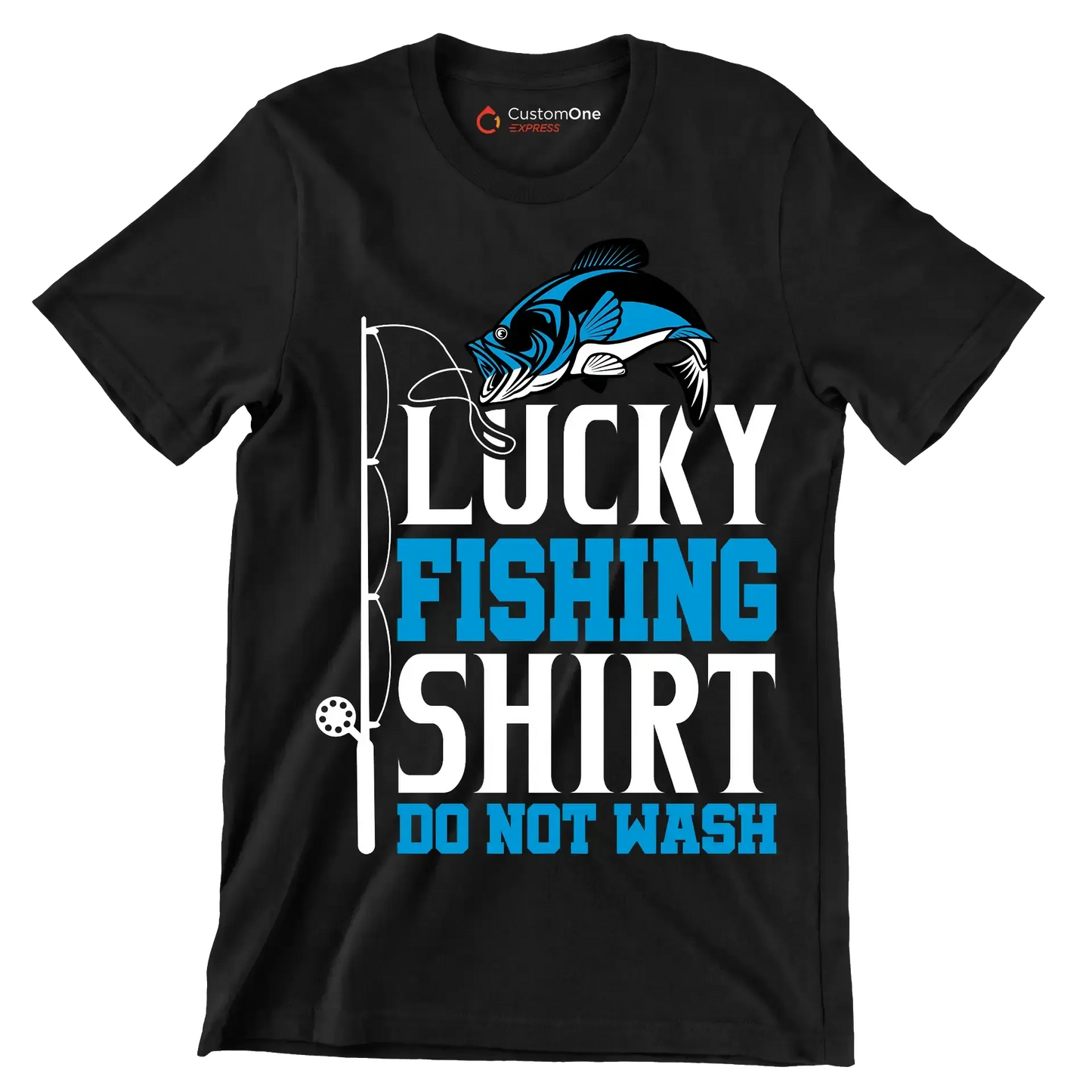 Lucky fishing shirt do not wash - Fishing Themed T-Shirt-Black-S-Custom One Express