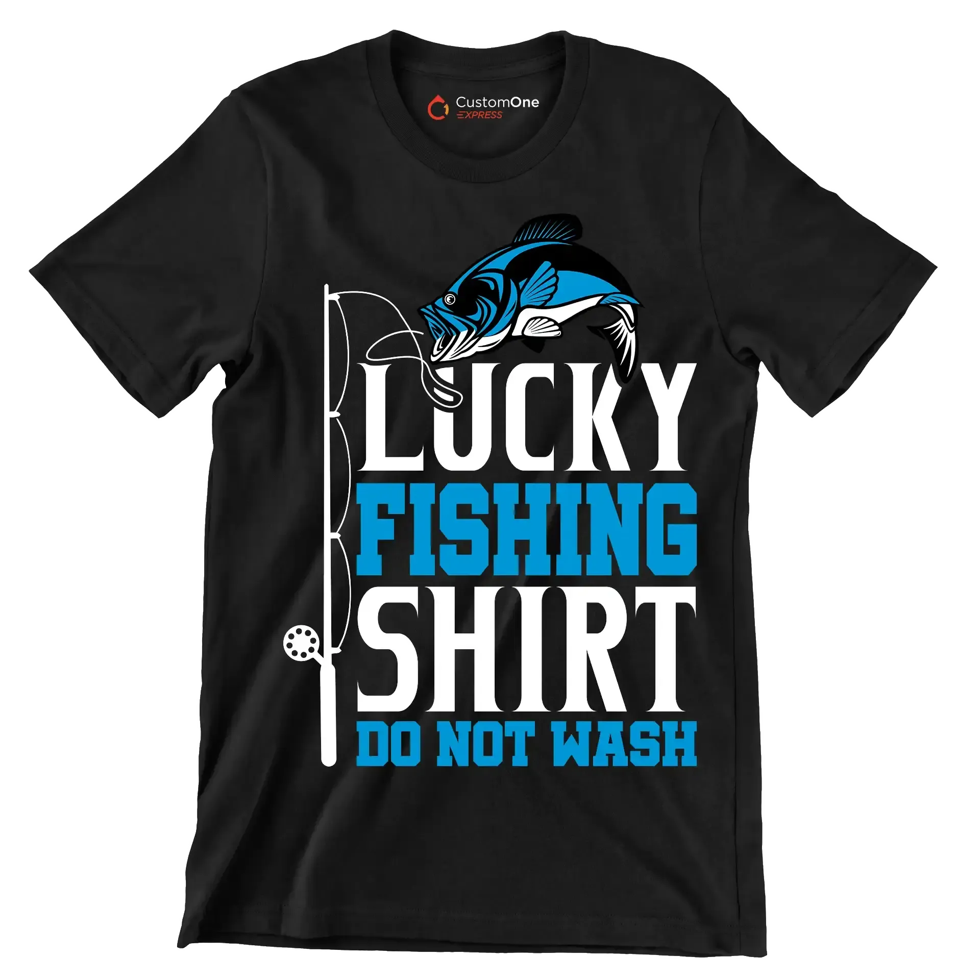 Lucky fishing shirt do not wash - Fishing Themed T-Shirt-Black-S-Custom One Express