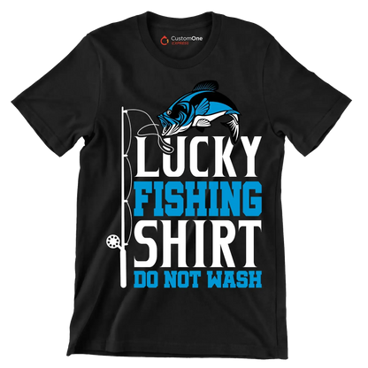 Lucky fishing shirt do not wash - Fishing Themed T-Shirt-Black-S-Custom One Express