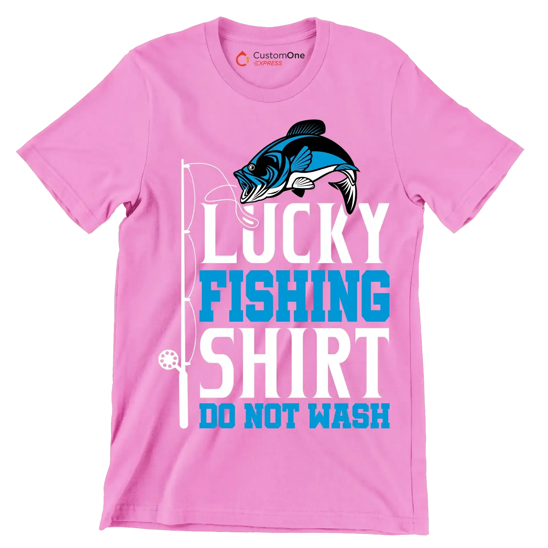 Lucky fishing shirt do not wash - Fishing Themed T-Shirt-Pink-S-Custom One Express