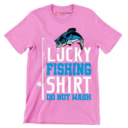 Lucky fishing shirt do not wash - Fishing Themed T-Shirt-Pink-S-Custom One Express