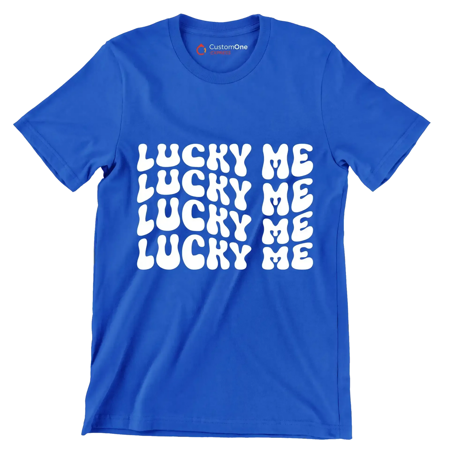 Lucky me - St. Patrick's Day T-Shirt-Blue-S-Custom One Express
