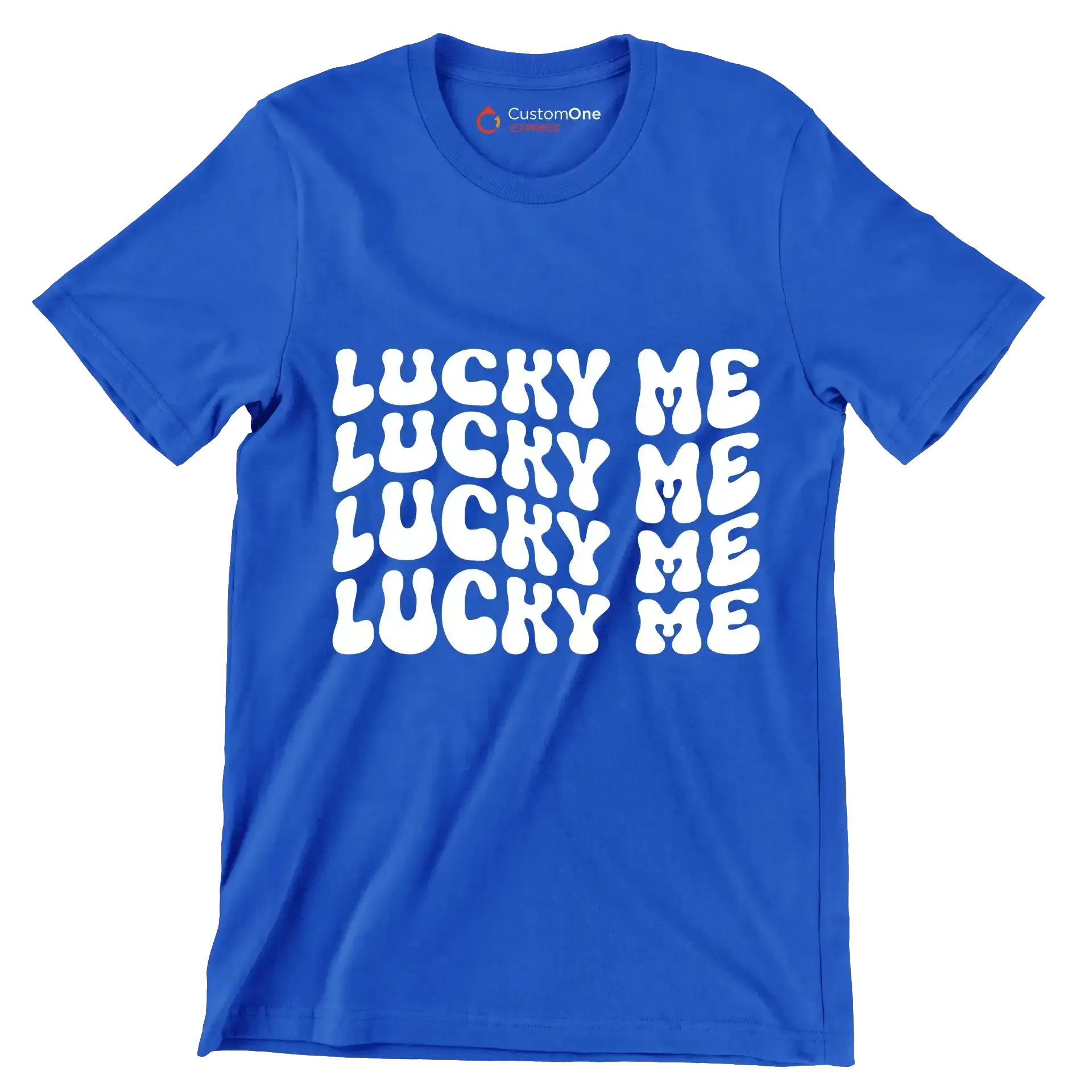 Lucky me - St. Patrick's Day T-Shirt-Blue-S-Custom One Express