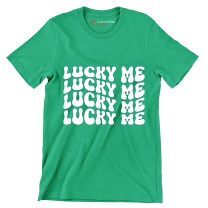 Lucky me - St. Patrick's Day T-Shirt-Green-S-Custom One Express