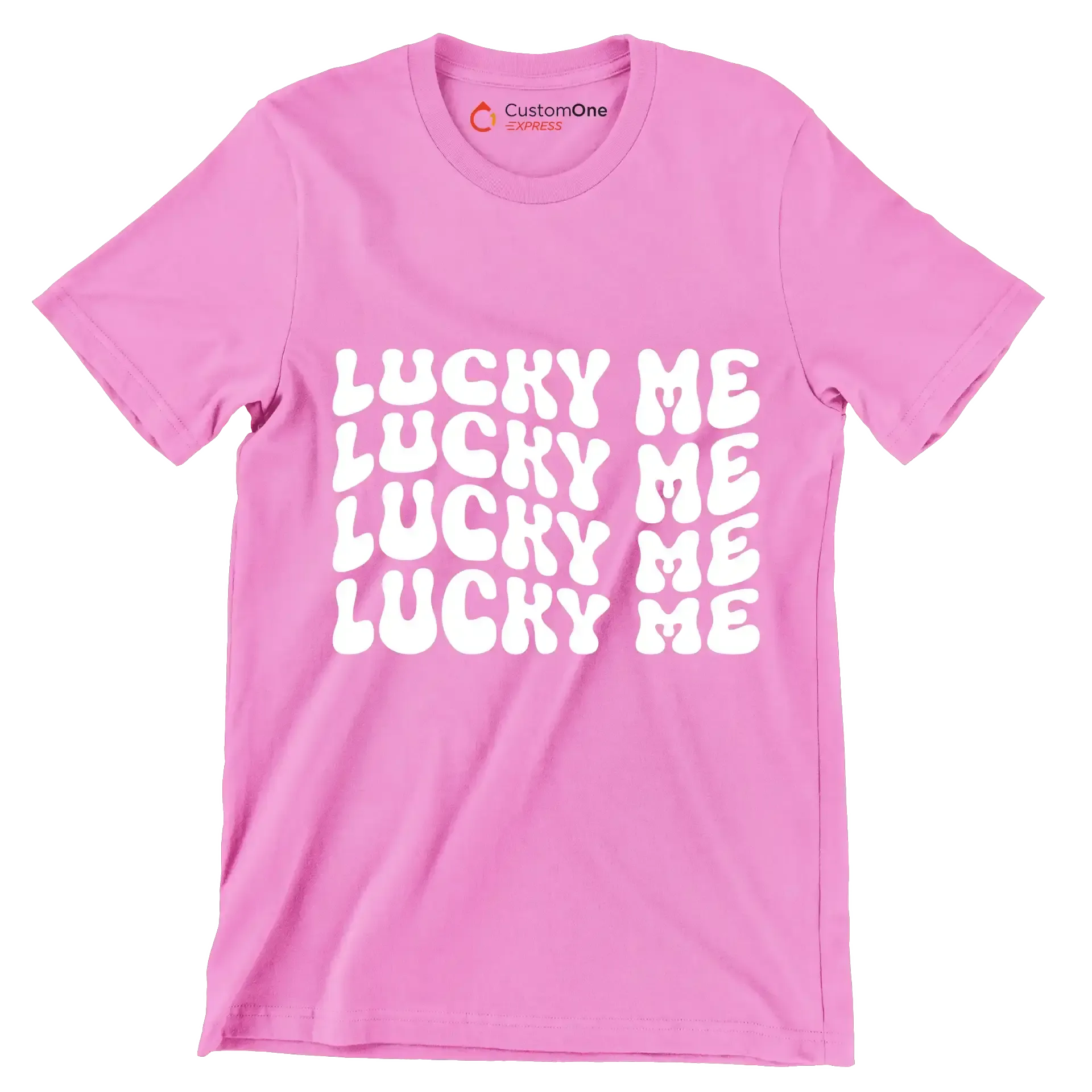 Lucky me - St. Patrick's Day T-Shirt-Pink-S-Custom One Express