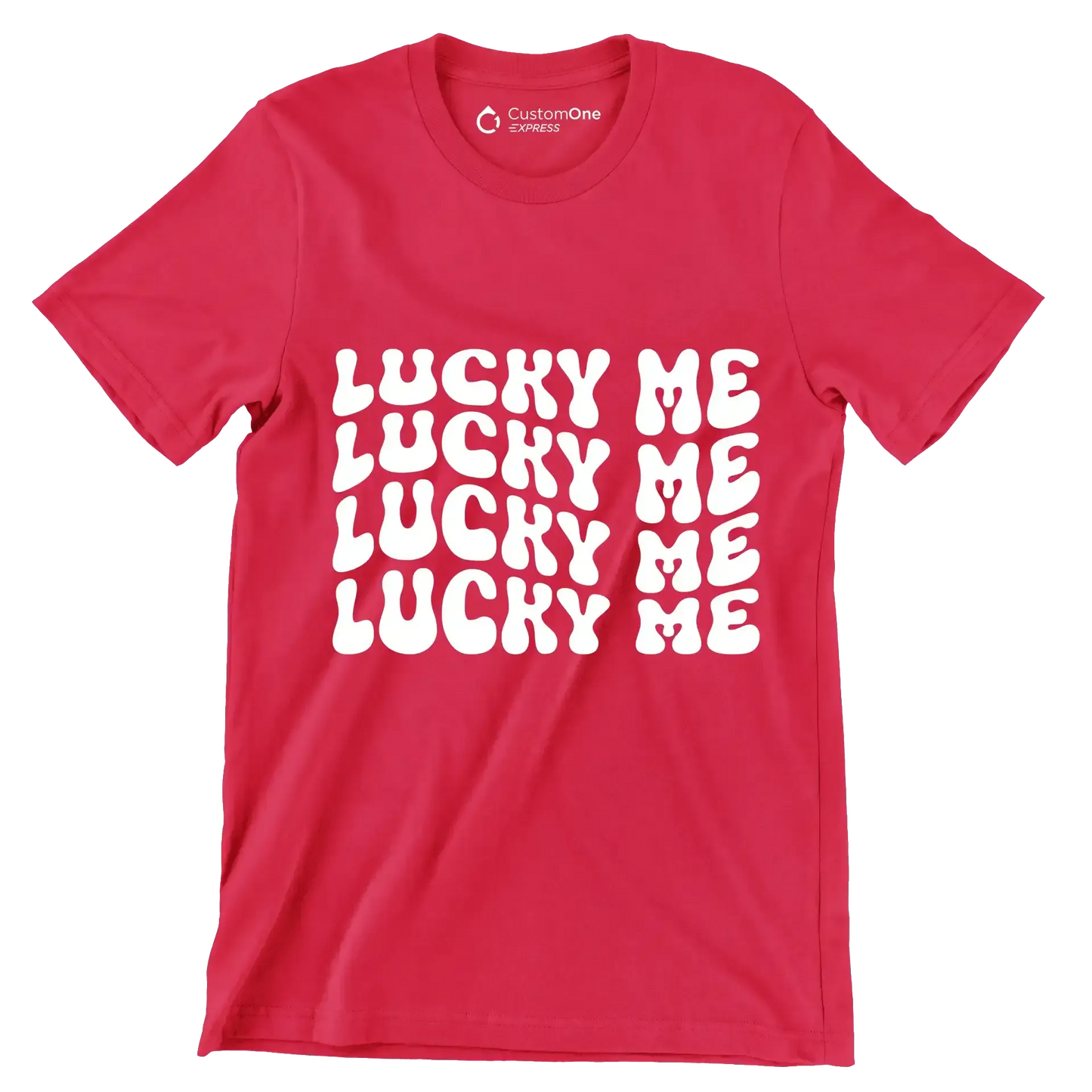Lucky me - St. Patrick's Day T-Shirt-Red-S-Custom One Express