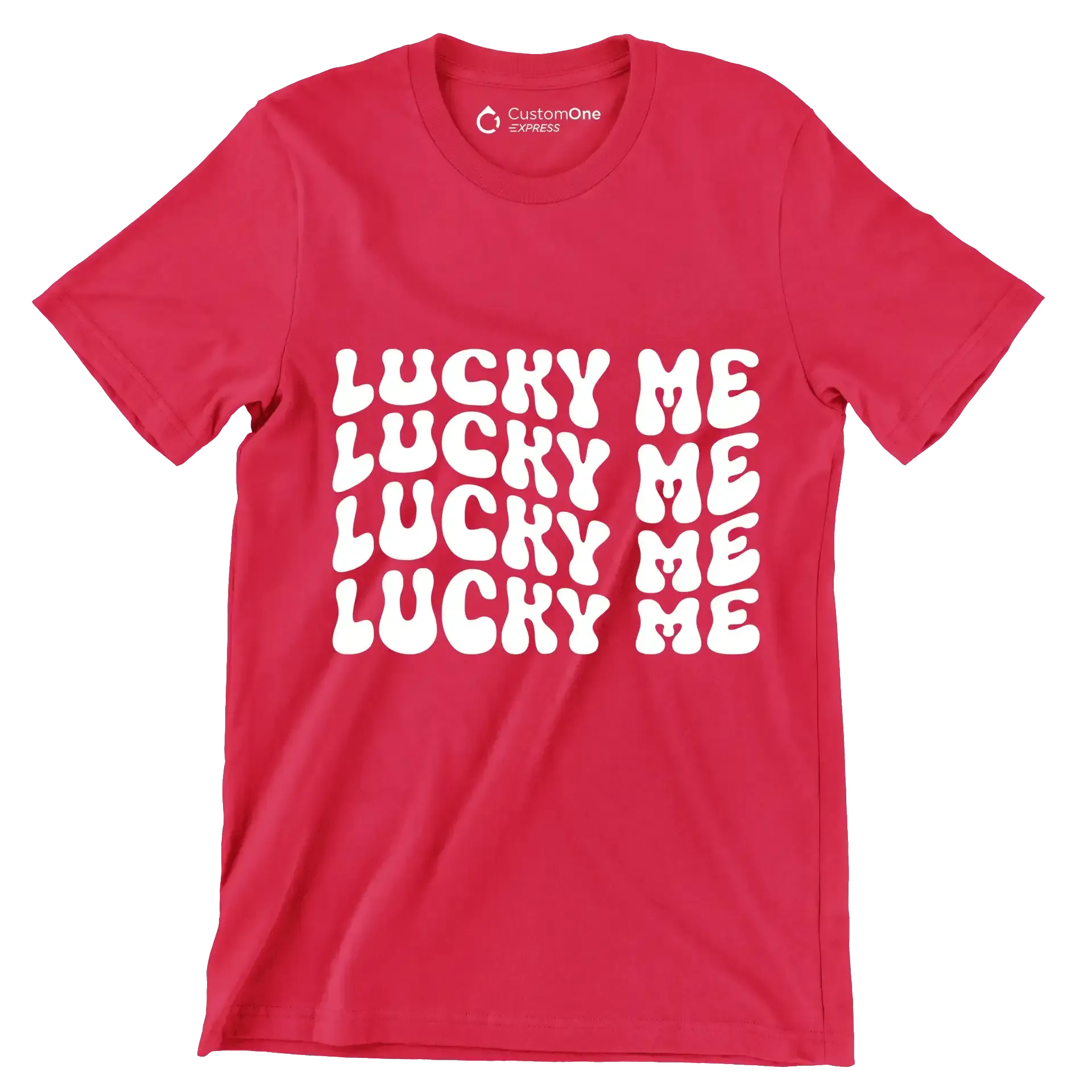 Lucky me - St. Patrick's Day T-Shirt-Red-S-Custom One Express