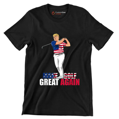 MAKE GOLF GREAT AGAIN - Golf Themed T-Shirt-Black-S-Custom One Express