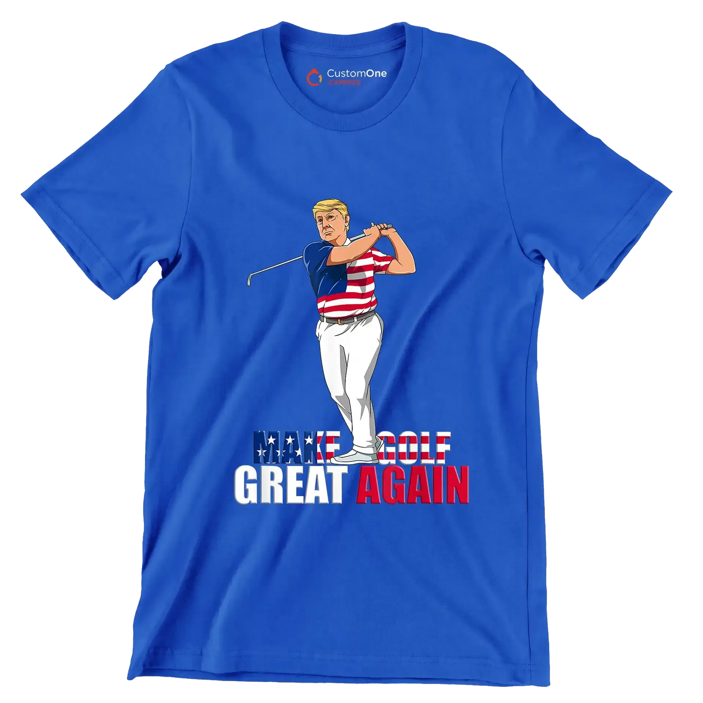 MAKE GOLF GREAT AGAIN - Golf Themed T-Shirt-Blue-S-Custom One Express