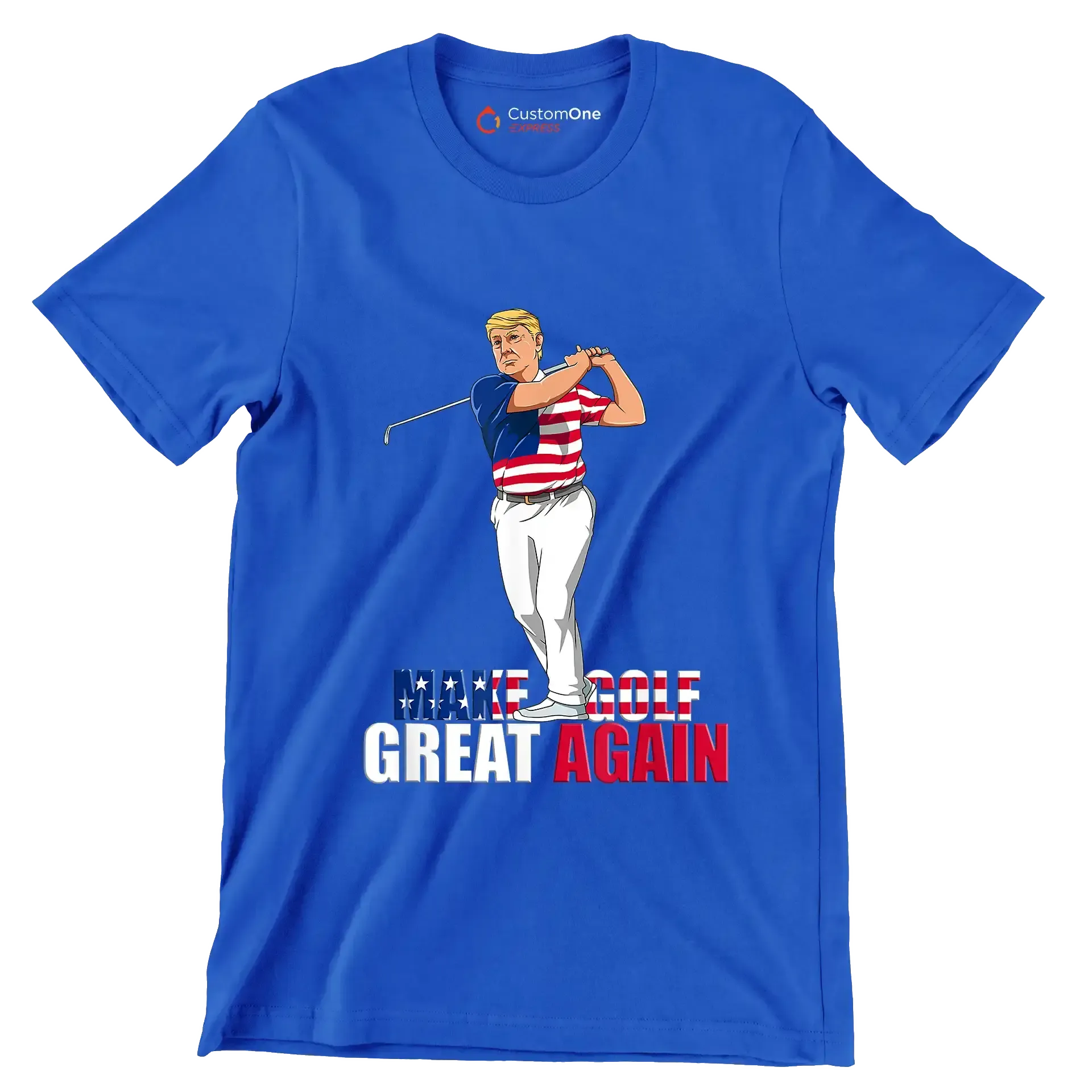 MAKE GOLF GREAT AGAIN - Golf Themed T-Shirt-Blue-S-Custom One Express