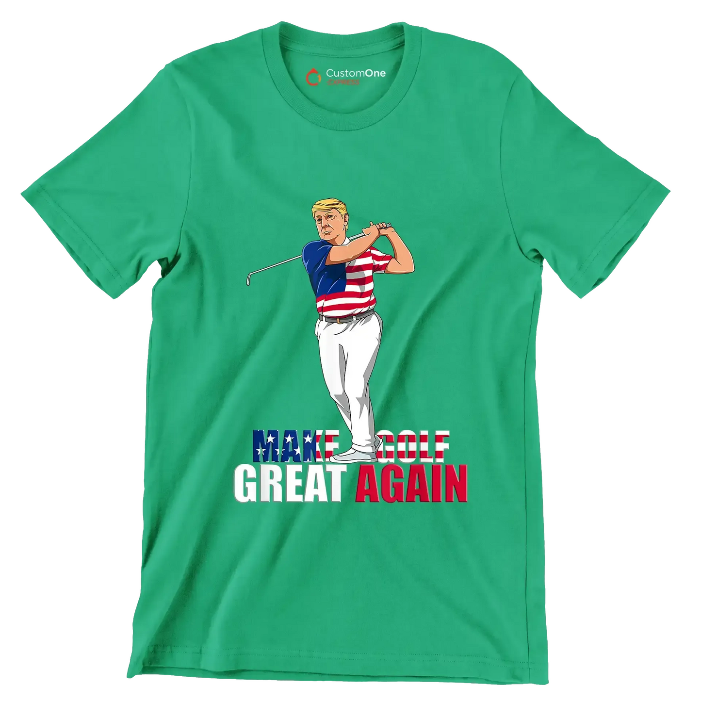 MAKE GOLF GREAT AGAIN - Golf Themed T-Shirt-Green-S-Custom One Express