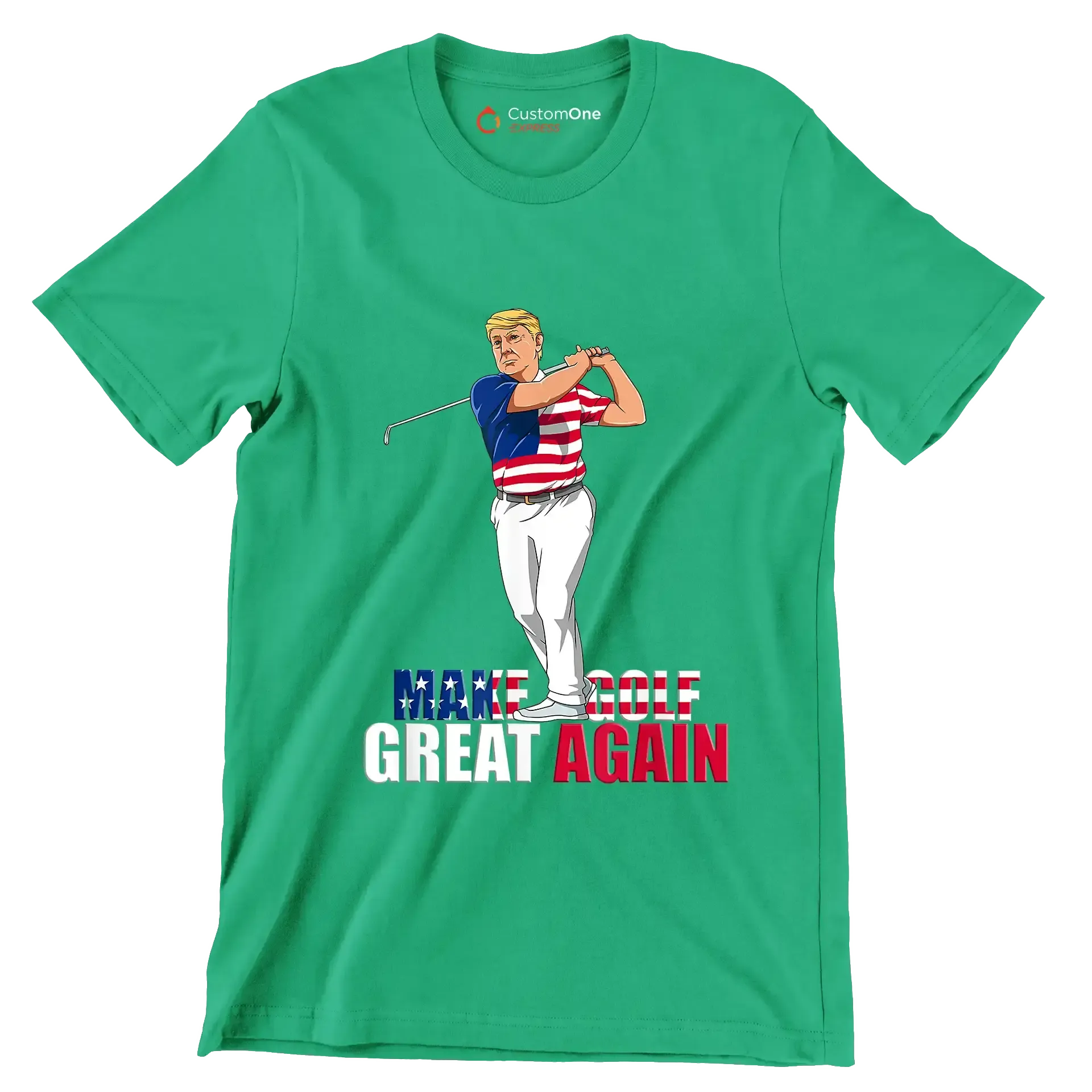 MAKE GOLF GREAT AGAIN - Golf Themed T-Shirt-Green-S-Custom One Express