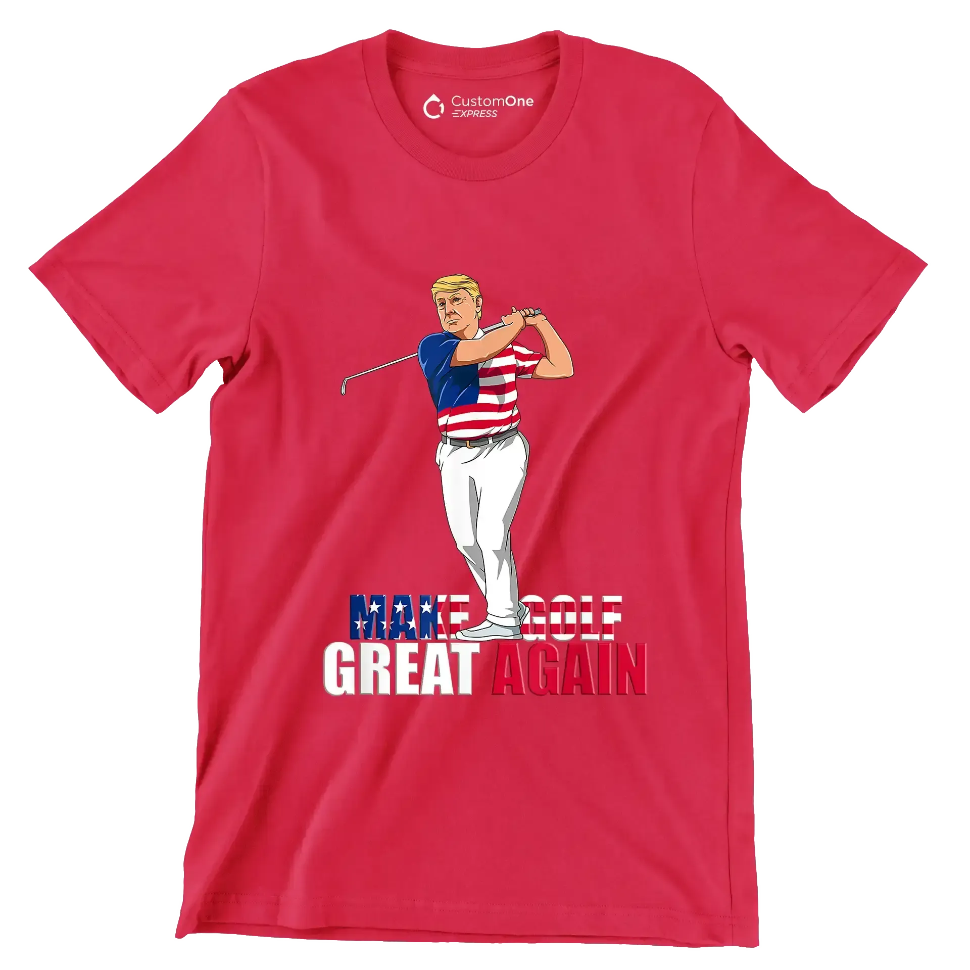 MAKE GOLF GREAT AGAIN - Golf Themed T-Shirt-Red-S-Custom One Express