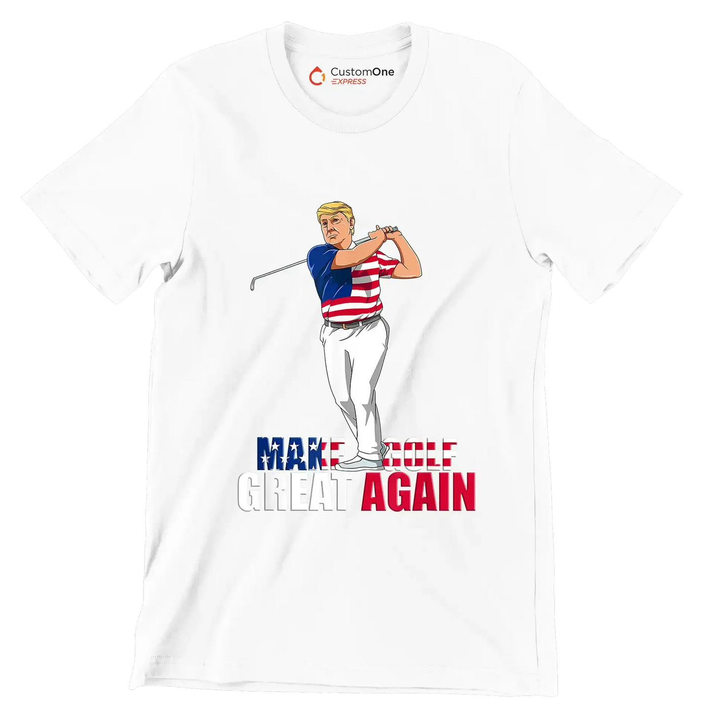 MAKE GOLF GREAT AGAIN - Golf Themed T-Shirt-White-S-Custom One Express